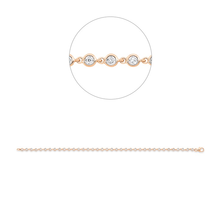 Armband aus 750 Rotgold 37 Brillanten 0.29ct