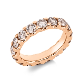 Memoire Ring aus 750 Gold Rotgold 17 Brillanten 3,57ct braun-SI B:4,2mm