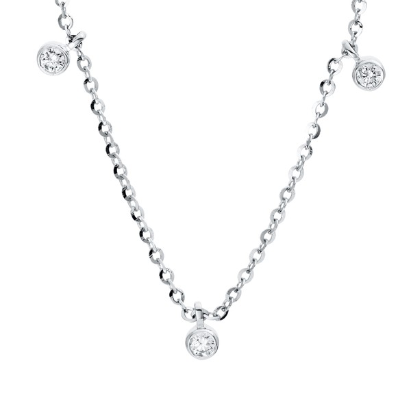Collier aus 585 Weißgold 9 Brillanten 0.27ct