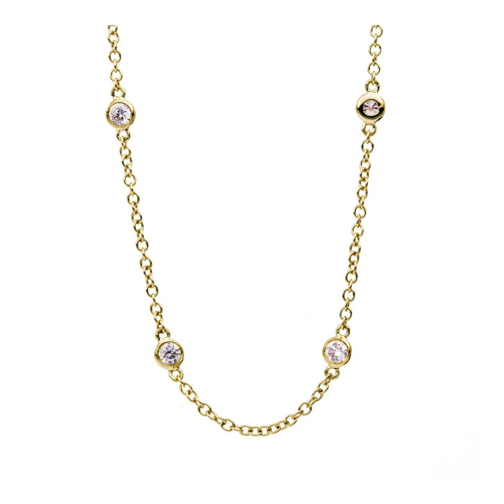 Collier aus 750 Gelbgold 13 Brillanten 0.94ct