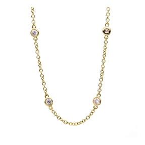 Collier aus 750 Gold Gelbgold 13 Brillanten 0,94ct TW-SI L:42cm Zarge Collier aus 750 Gold Gelbgold 13 Brillanten 0,94ct TW-SI L:42cm Zarge