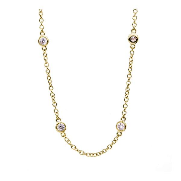 Collier aus 750 Gelbgold 13 Brillanten 0.94ct