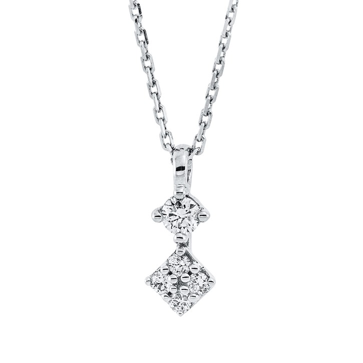 Collier aus 750 Weißgold 5 Brillanten 0.1ct