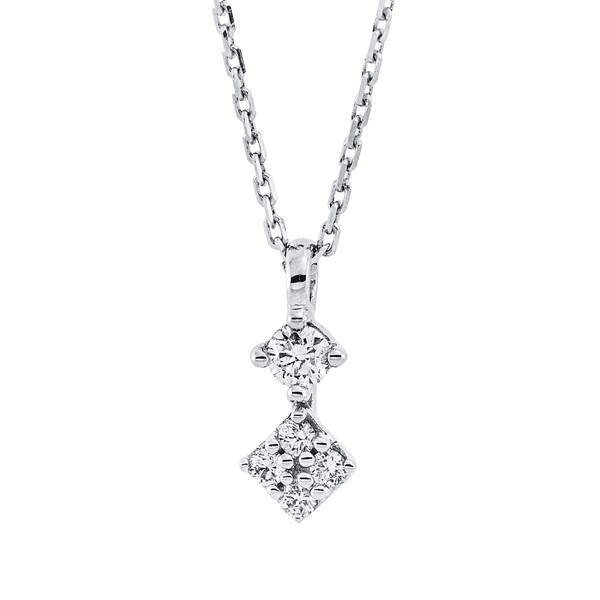 Collier aus 750 Weißgold 5 Brillanten 0.1ct