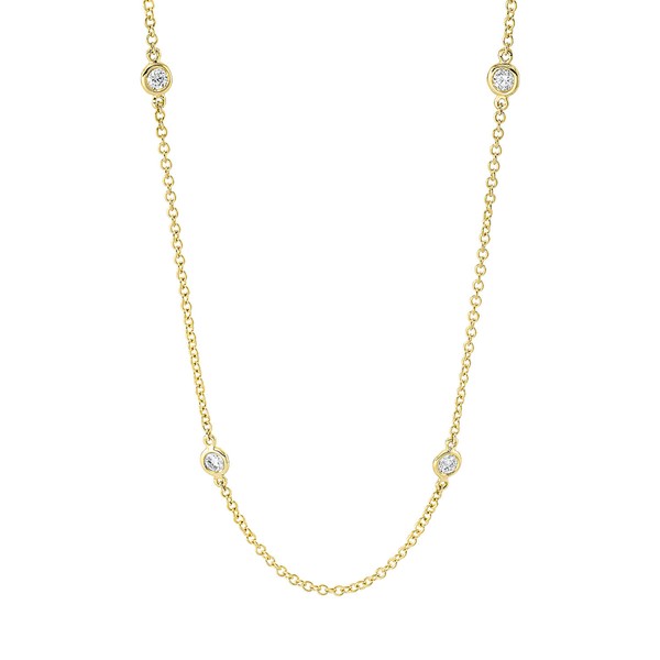 Collier aus 750 Gelbgold 9 Brillanten 0.44ct