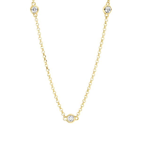 Collier aus 750 Gelbgold 10 Brillanten 0.26ct