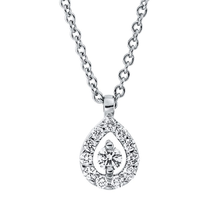 Collier aus 750 Weißgold 12 Brillanten 0.09ct