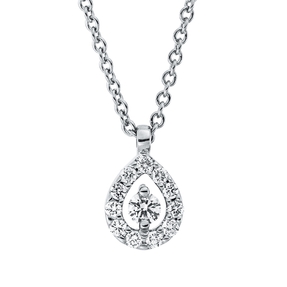 Collier aus 750 Gold Weißgold 12 Brillanten 0,09ct TW-SI L:42cm Collier aus 750 Gold Weißgold 12 Brillanten 0,09ct TW-SI L:42cm