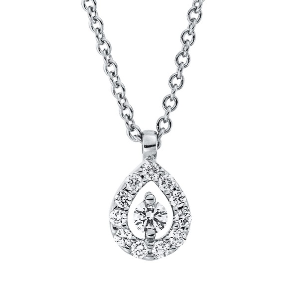 Collier aus 750 Weißgold 12 Brillanten 0.09ct