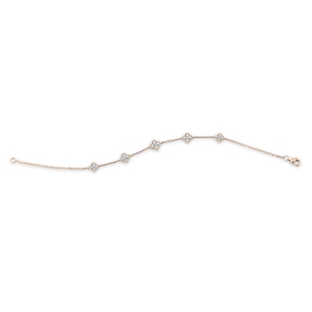 Armband aus 750 Gold Rotgold 25 Diamanten 0,67ct TW-SI L:17,8cm