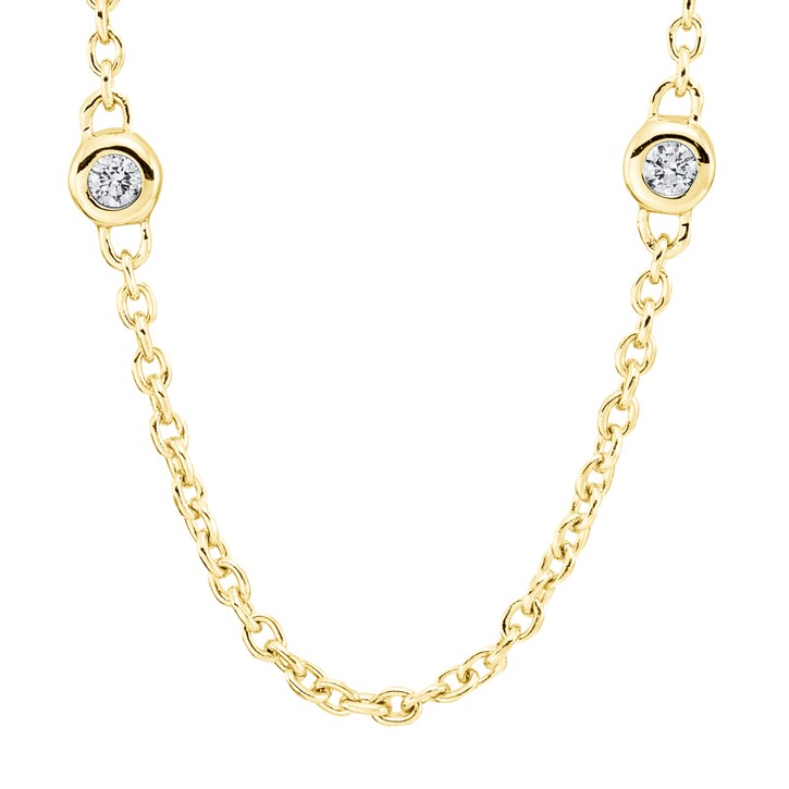 Collier aus 750 Gelbgold 10 Brillanten 0.17ct