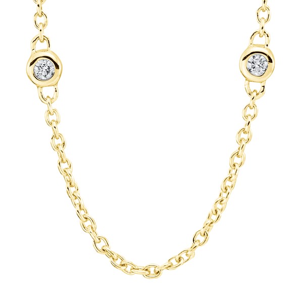 Collier aus 750 Gelbgold 10 Brillanten 0.17ct