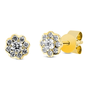 Ohrstecker aus 750 Gold Gelbgold 18 Brillanten 0,21ct TW-SI Ø5,1mm Ohrstecker aus 750 Gold Gelbgold 18 Brillanten 0,21ct TW-SI Ø5,1mm