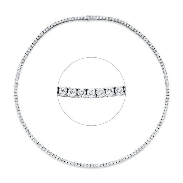 Collier aus 750 Weißgold 150 Brillanten 9.57ct
