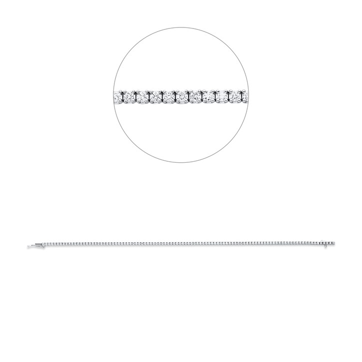 Armband aus 750 Weißgold 100 Brillanten 0.96ct