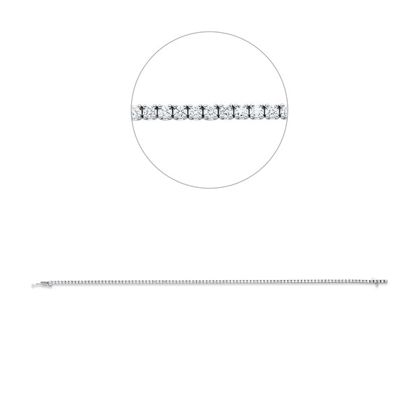 Armband aus 750 Weißgold 100 Brillanten 0.96ct