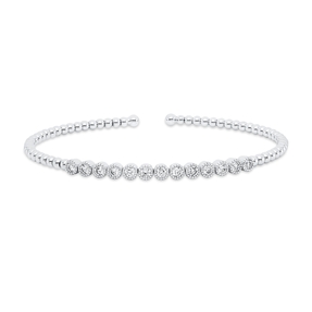 Armreif aus 750 Gold Weißgold 13 Brillanten 0,51ct TW-SI 46x56mm Armreif aus 750 Gold Weißgold 13 Brillanten 0,51ct TW-SI 46x56mm