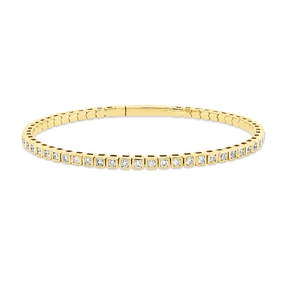 Armreif aus 750 Gold Gelbgold 57 Brillanten 0,48ct TW-SI 50x60mm Armreif aus 750 Gold Gelbgold 57 Brillanten 0,48ct TW-SI 50x60mm
