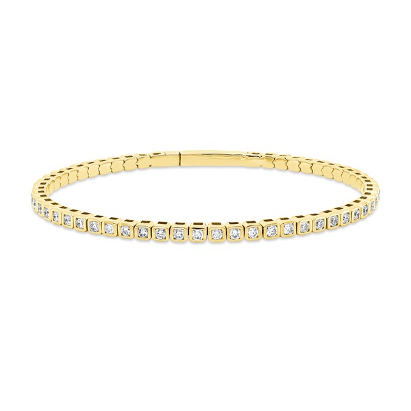 Armreif aus 750 Gelbgold 57 Brillanten 0.48ct