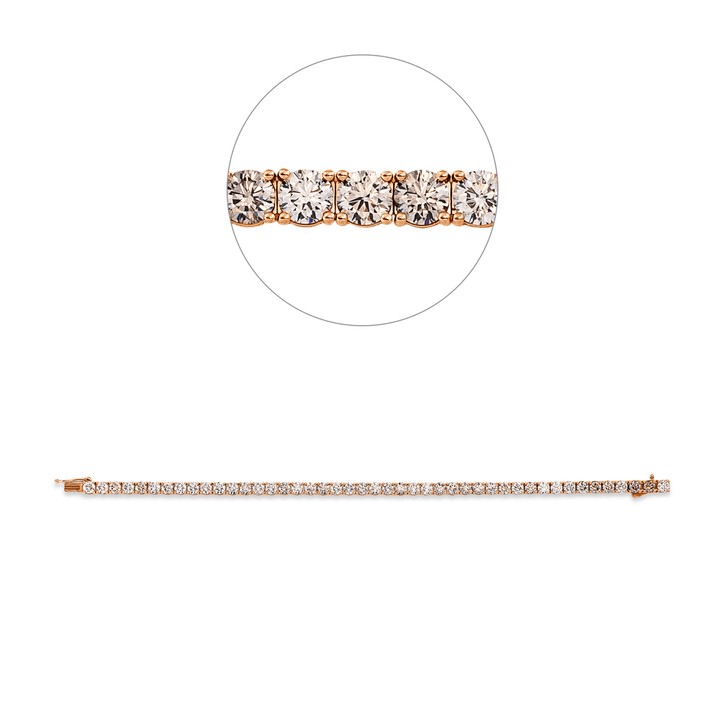 Armband aus 750 Rotgold 45 Brillanten 8.1ct