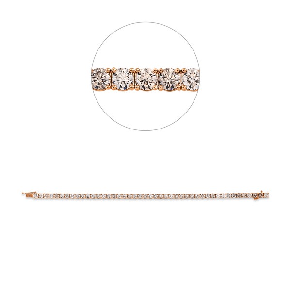 Armband aus 750 Rotgold 45 Brillanten 8.1ct