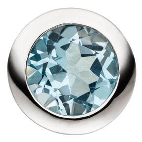 Anhänger aus 925 Silber mit Blautopas hellblau sky-blue Silberanhänger Ø 12,4mm