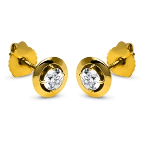 Solitaire Ohrstecker aus 585 Gold Gelbgold 2 Brillanten 0,4ct TW-SI Solitaire Ohrstecker aus 585 Gold Gelbgold 2 Brillanten 0,4ct TW-SI