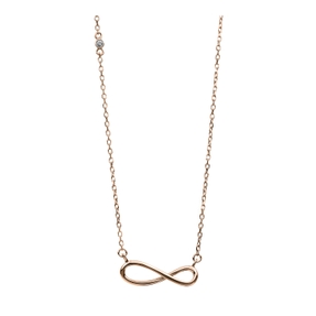 Collier Infinity aus 585 Gold Rotgold Brillant 0,01ct TW-SI L:45cm Collier Infinity aus 585 Gold Rotgold Brillant 0,01ct TW-SI L:45cm