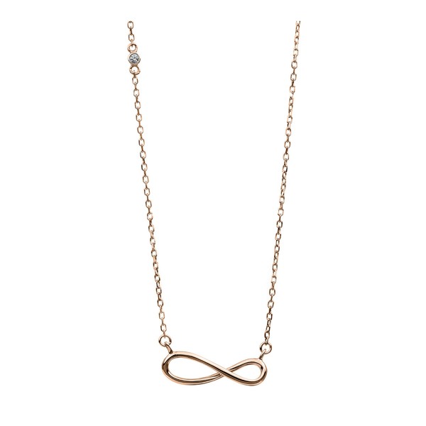 Collier Infinity aus 585 Rotgold 1 Brillant 0.01ct