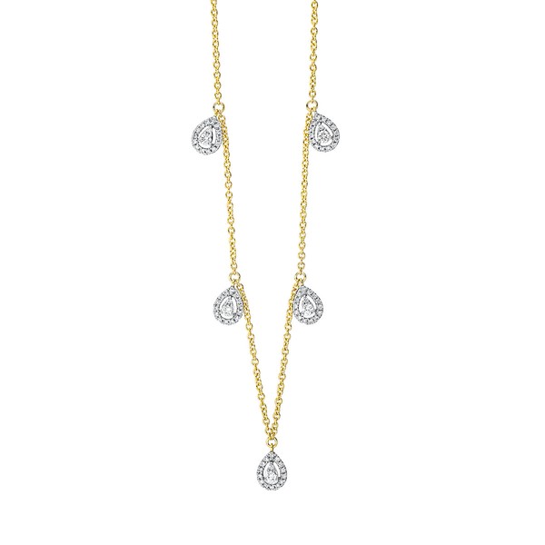 Collier aus 750 Gelbgold 80 Brillanten 0.36ct