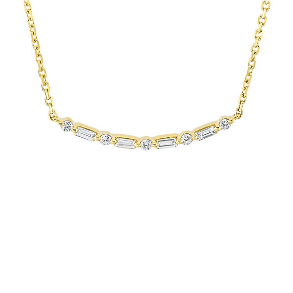 Collier aus 750 Gelbgold 9 Brillanten 0.27ct