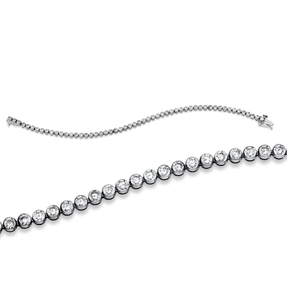 Armband aus 585 Gold Weißgold 59 Brillanten 4ct TW-SI L:18,4cm Armband aus 585 Gold Weißgold 59 Brillanten 4ct TW-SI L:18,4cm