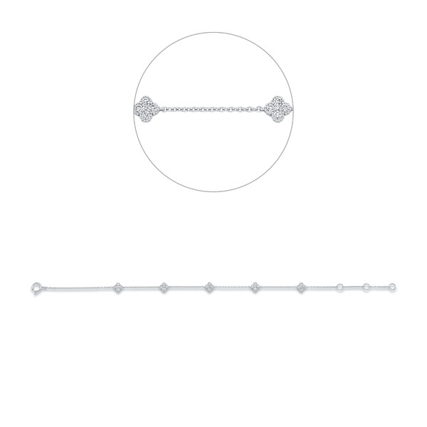 Armband aus 750 Weißgold 25 Brillanten 0.31ct