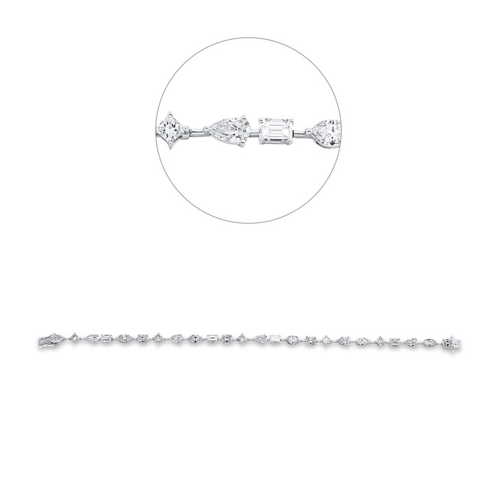 Armband Platin 24 Diamanten 5.32ct