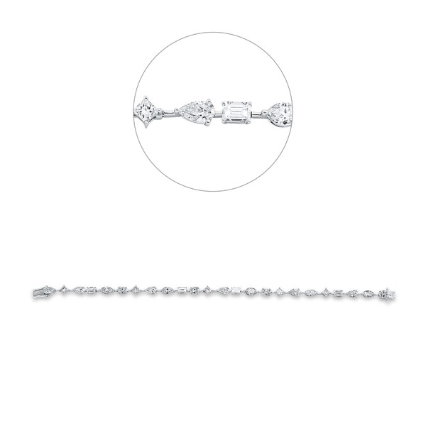 Armband Platin 24 Diamanten 5.32ct