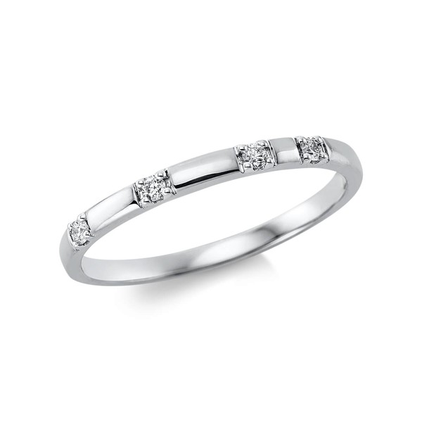 Ring aus 750 Weißgold 4 Brillanten 0.06ct