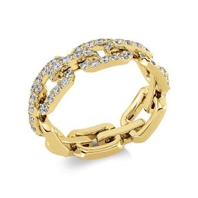 Ring aus 750 Gold Gelbgold 60 Brillanten 0,97ct TW-VSI B:7,3mm