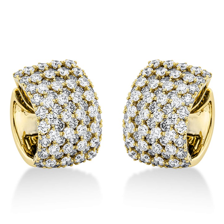 Creolen aus 750 Gelbgold 154 Brillanten 7.43ct