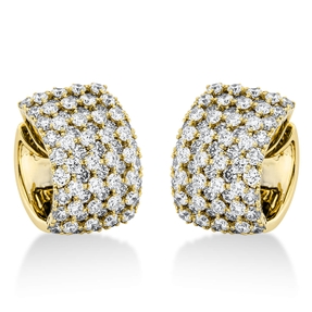 Creolen aus 750 Gold Gelbgold 154 Brillanten 7,43ct TW-VSI