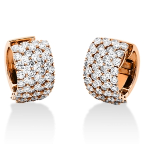 Creolen aus 750 Gold Rotgold 120 Brillanten 8,09ct TW-VSI 21x12,5mm Creolen aus 750 Gold Rotgold 120 Brillanten 8,09ct TW-VSI 21x12,5mm