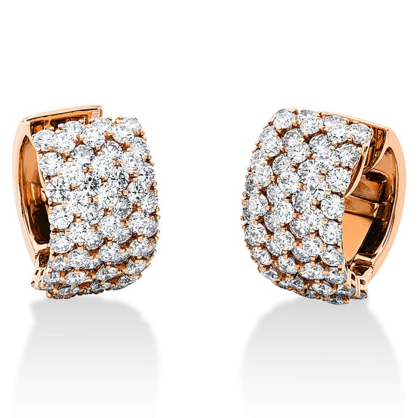 Creolen aus 750 Rotgold 120 Brillanten 8.09ct