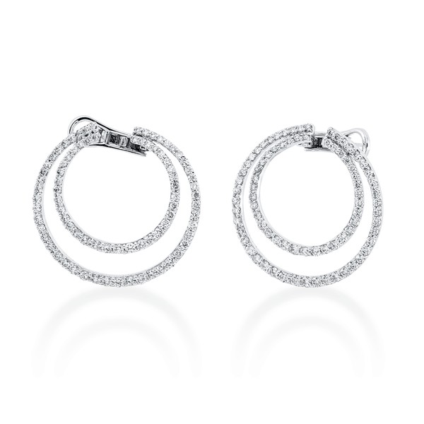 Creolen aus 750 Weißgold 164 Brillanten 2.41ct