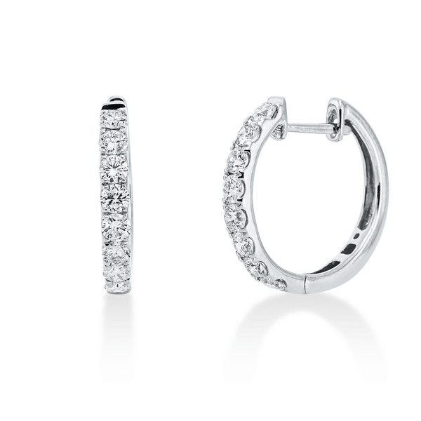 Creolen aus 750 Weißgold 16 Brillanten 0.67ct