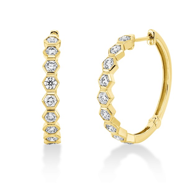 Creolen aus 585 Gelbgold 18 Brillanten 1.45ct