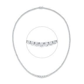 Collier aus 750 Gold Weißgold 201 Brillanten 5,29ct TW-SI L:43,2cm