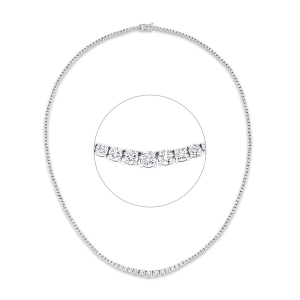 Collier aus 750 Weißgold 201 Brillanten 5.29ct