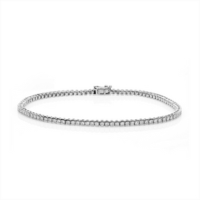 Armband aus 750 Weißgold 94 Brillanten 1,26ct TW-SI B:2,3mm L:17,8cm
