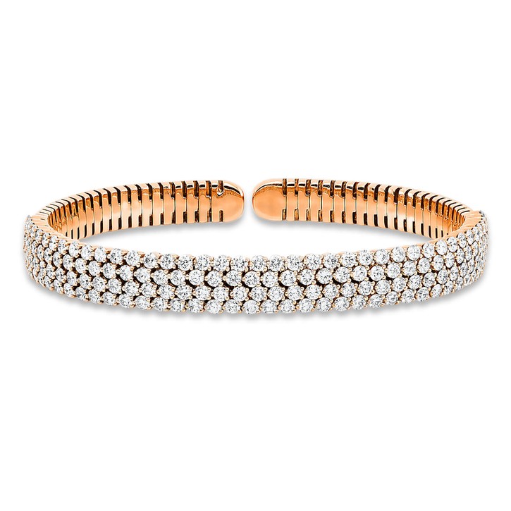 Armreif aus 750 Rotgold 160 Brillanten 5.33ct