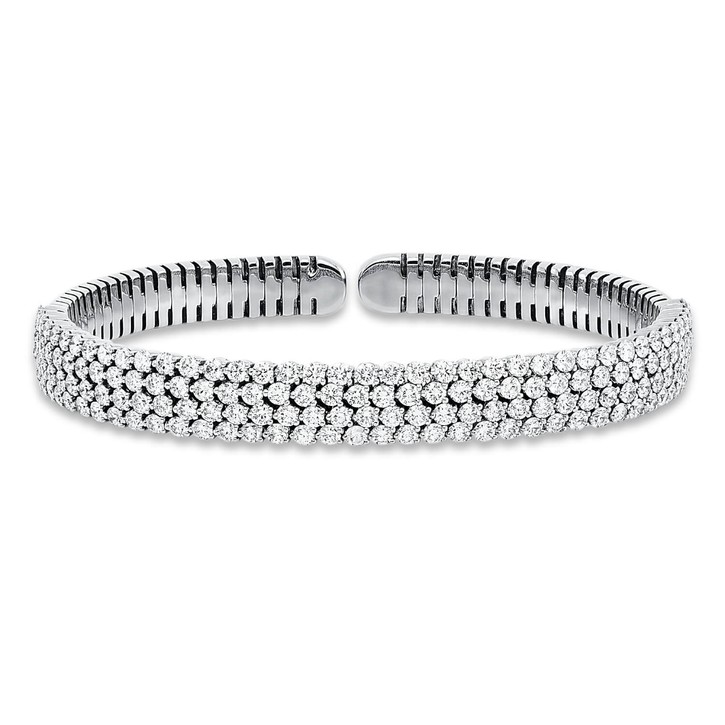 Armreif aus 750 Weißgold 160 Brillanten 5.31ct