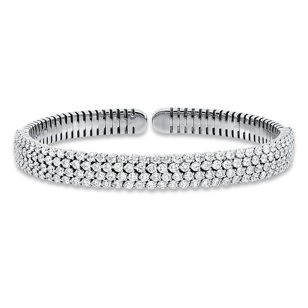Armreif aus 750 Weißgold 160 Brillanten 5.31ct